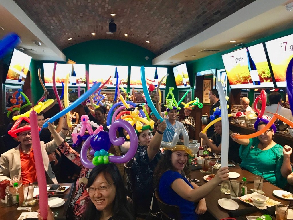 Balloon art display