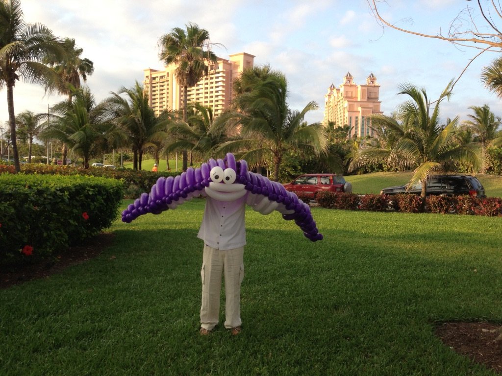 Colorful balloon event display